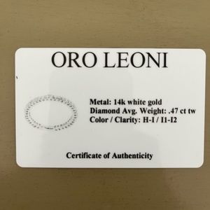Oro Leoni natural diamond ring .47ctw